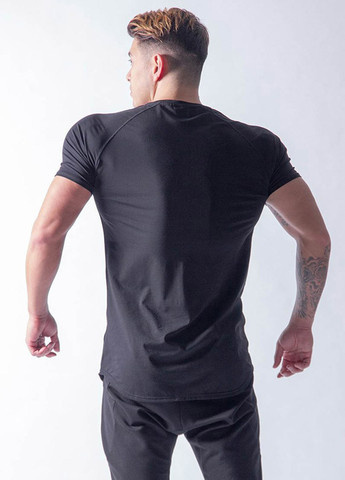 Черная футболка пауэрлифтинг с коротким рукавом Lyft