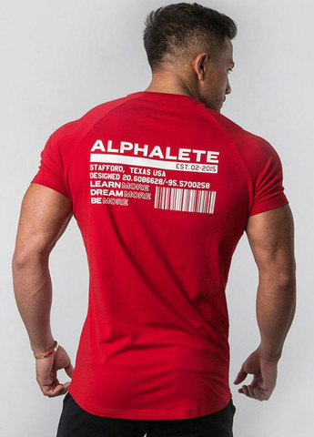 Красная красная футболка с коротким рукавом Alpha