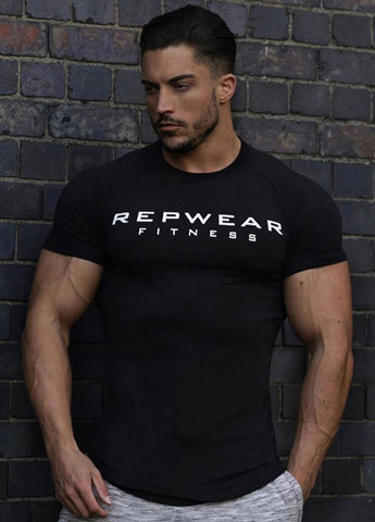 Черная мужская футболка с коротким рукавом Alpha