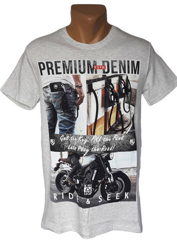 Сіра футболка чоловіча з коротким рукавом Highlander