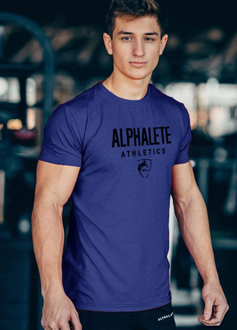 Синя класична синя футболка з коротким рукавом Alpha