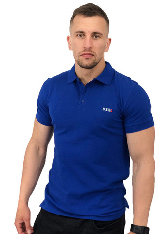 Синяя синяя футболка поло с коротким рукавом Sport Line
