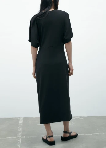 Чорна вечірня сукня Zara однотонна