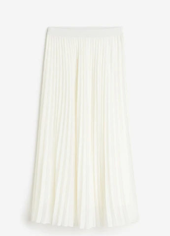 Белая кэжуал однотонная юбка H&M