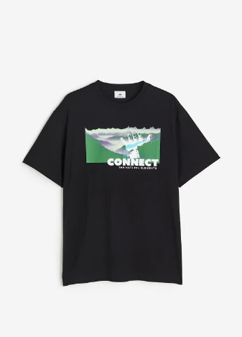 Черная футболка H&M