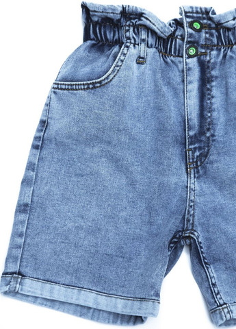 Шорти джинсові для дівчинки на гумці блакитні JEANSclub mom (260074163)