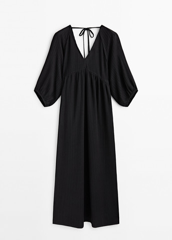 Черное повседневный платье Massimo Dutti однотонное