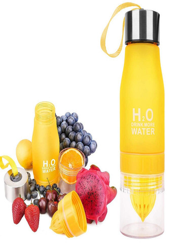 Универсальная бутылка для напитков с соковыжималкой H2O Drink More Water 650 мл Желтая VTech (260133878)