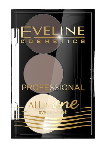 Набор для бровей Eveline All in One Professional №01 Темно-коричневый 28.8 г Eveline Cosmetics 5901761957631 (260118852)