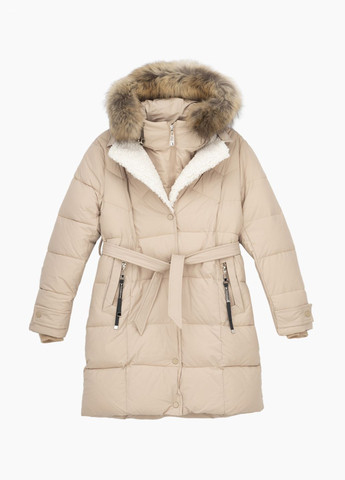 Бежевая зимняя куртка No Brand