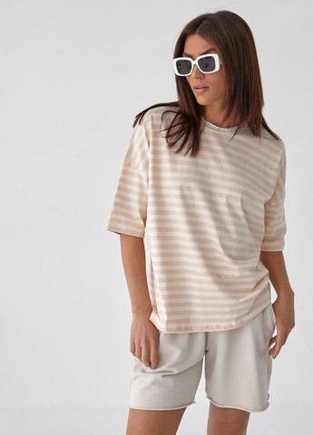 Женская полосатая футболка Enjoy - (260197812)