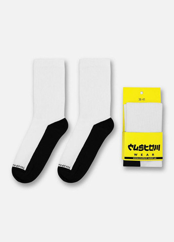 Шкарпетки white високі з чорним низом Custom Wear (260166167)