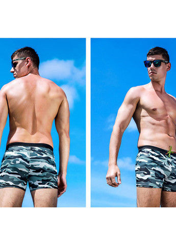 Мужские серые пляжные мужские плавки милитари пуш-ап Qike