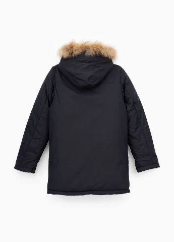 Темно-синя зимня куртка No Brand