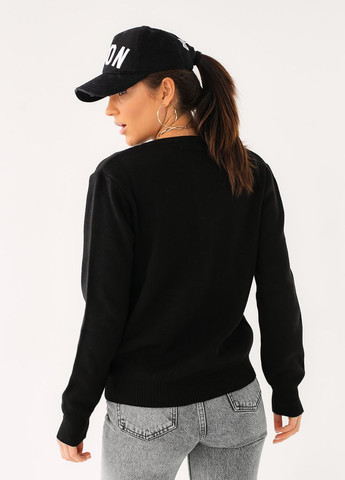 Черный кофта из трикотажа на металлической молнии с кольцом черный Sobe