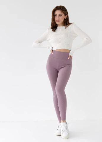 Молочный зимний короткий джемпер в рубчик Lurex