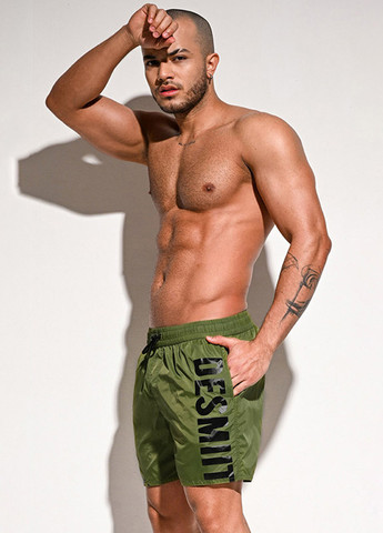 Хаки мужские пляжные шорты с сеткой подкладкой Desmit (260167111)