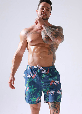 Синие мужские пляжные шорты с сеткой подкладкой Escatch (260166939)