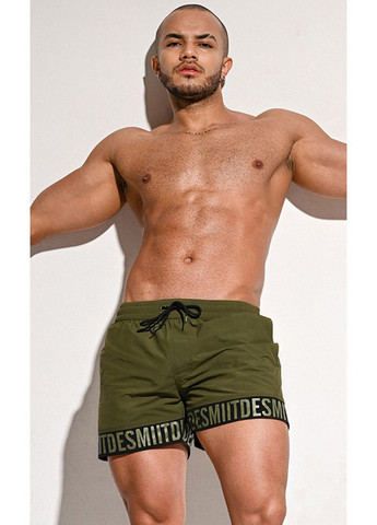 Хаки мужские пляжные шорты с сеткой подкладкой Desmit (260167087)