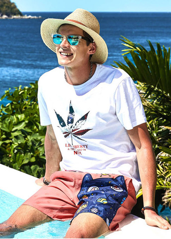 Розовые мужские пляжные шорты с сеткой подкладкой Gailang (260167161)