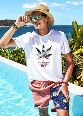 Розовые мужские пляжные шорты с сеткой подкладкой Gailang (260167161)