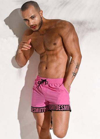 Малинові чоловічі пляжні шорти із сіткою підкладкою Desmit (260167235)