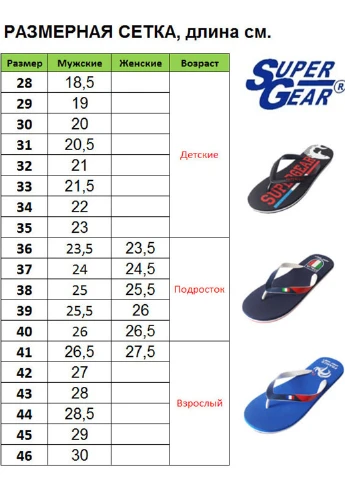 Черные кэжуал мужские вьетнамки черный Super Gear