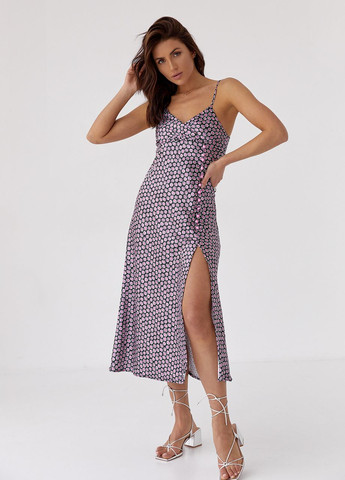 Розовое платье на бретелях в бельевом стиле Maestro