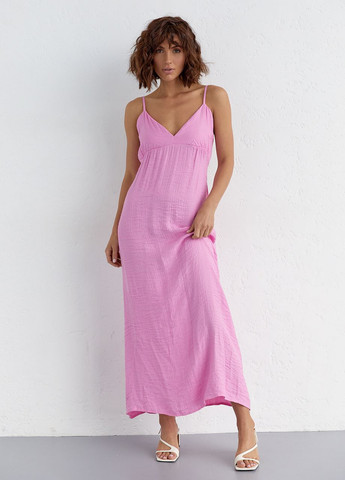 Розовое летний сарафан с открытой спиной Lurex