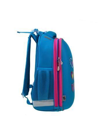 Рюкзак шкільний каркасний H-12-1 Hearts turquoise Yes (260164005)