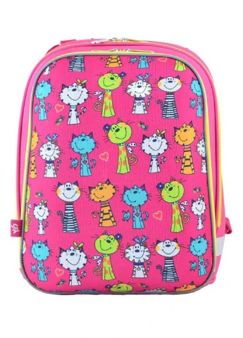 Рюкзак шкільний каркасний H-12 Kotomaniya rose 38x29x15 1 Вересня (260163867)