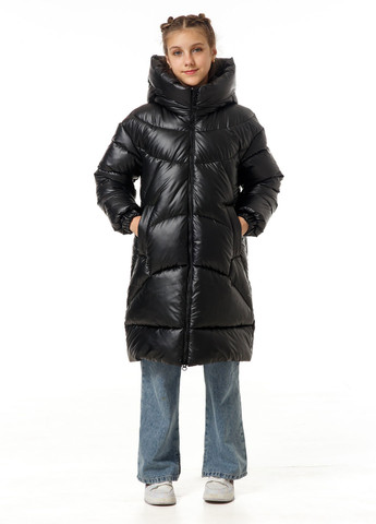 Черная зимняя зимняя куртка на экопухе Tiaren Jasmine