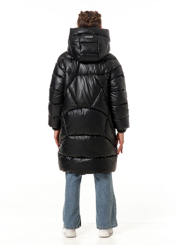 Чорна зимня зимова куртка на екопусі Tiaren Jasmine