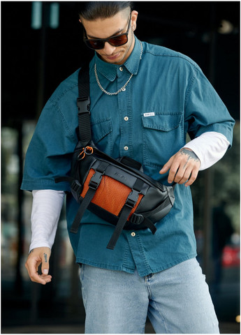 Мужская поясная сумка бананка 38х21 см Sambag (260169747)