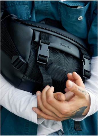 Мужская поясная сумка бананка 38х21 см Sambag (260171066)