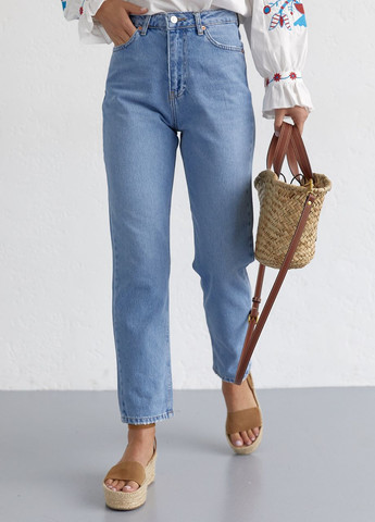 Жіночі джинси МОМ із завищеною талією Lurex - (260216385)
