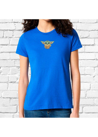 Синяя футболка з вишивкою йода (yoda) 03 женская синий 2xl No Brand