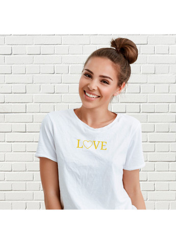 Біла футболка з вишивкою love жіноча білий xl No Brand