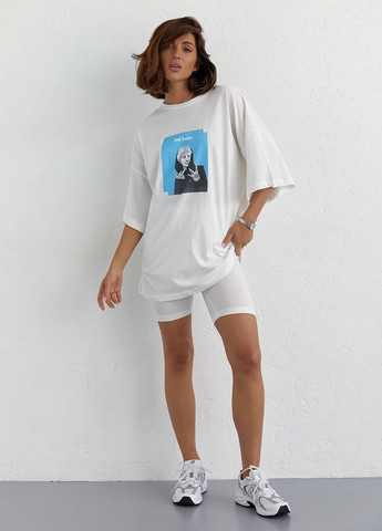 Костюм з футболкою oversize та велосипедками Lurex (260214348)