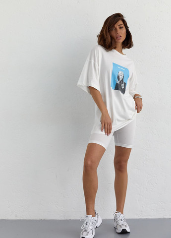 Костюм з футболкою oversize та велосипедками Lurex (260214348)
