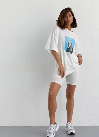 Костюм з футболкою oversize та велосипедками Lurex (260214348)
