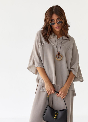 Жіночий бавовняний костюм вільного крою PERRY (260216163)