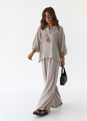 Жіночий бавовняний костюм вільного крою PERRY (260216163)