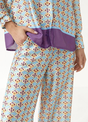 Атласний жіночий костюм у піжамному стилі Lurex (260215880)