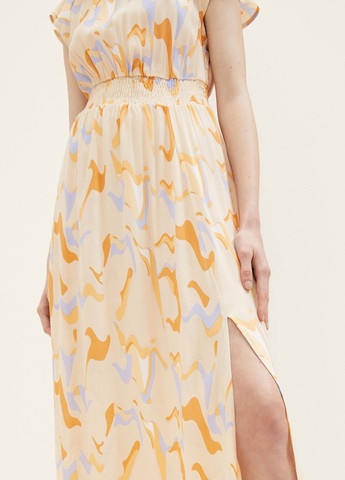 Персикова кежуал сукня Tom Tailor з абстрактним візерунком