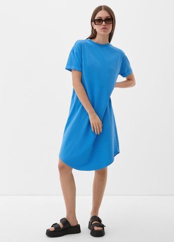 Синее кэжуал платье S.Oliver с абстрактным узором