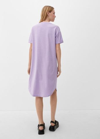 Фиолетовое кэжуал платье S.Oliver с абстрактным узором