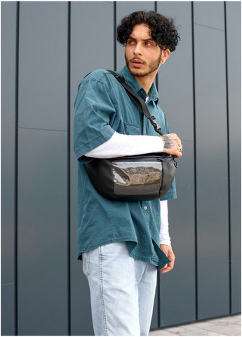 Сумка бананка чоловіча поясна 38х21 см Sambag (260191737)