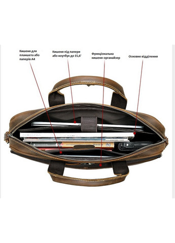 Сумка чоловіча шкіряна 40,5х28х6,5 см Bexhill (260191514)