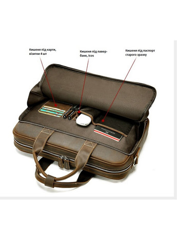 Сумка чоловіча шкіряна 40,5х28х6,5 см Bexhill (260191514)